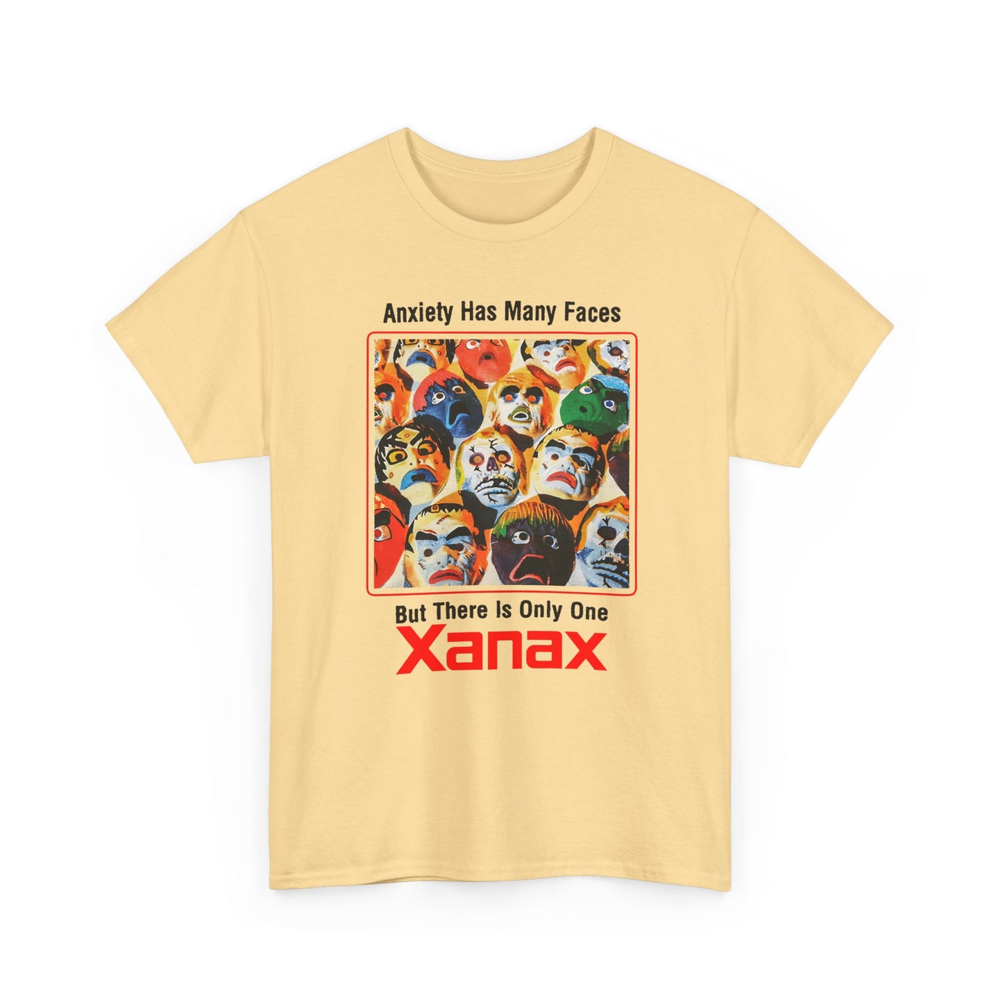 vintage xanax anxiety has many faces but there is only one tshirt