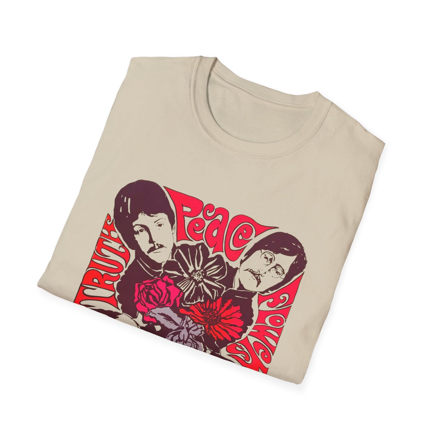 1967 blacklight lennon and friends poster reproduction band tshirt