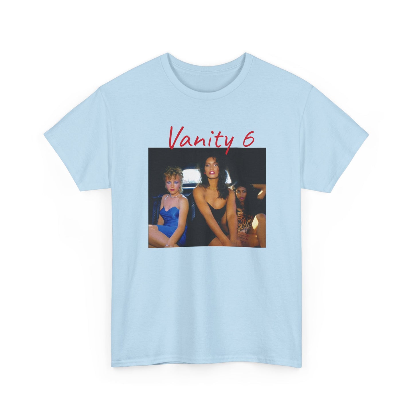 vanity 6 in a limousine tshirt