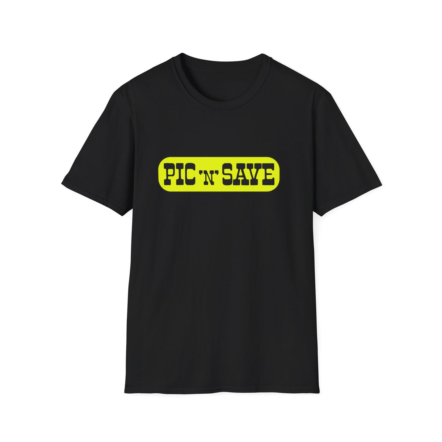 pic n save retail chain logo tshirt