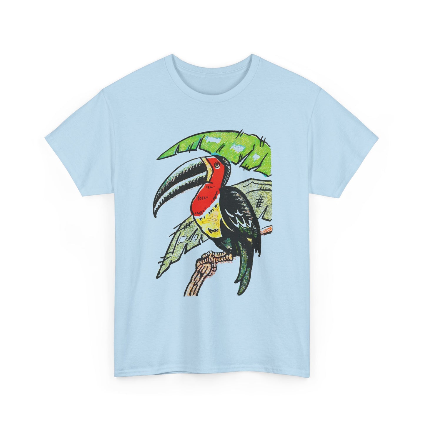 vintage 1920s travel poster toucan graphic reproduction tshirt
