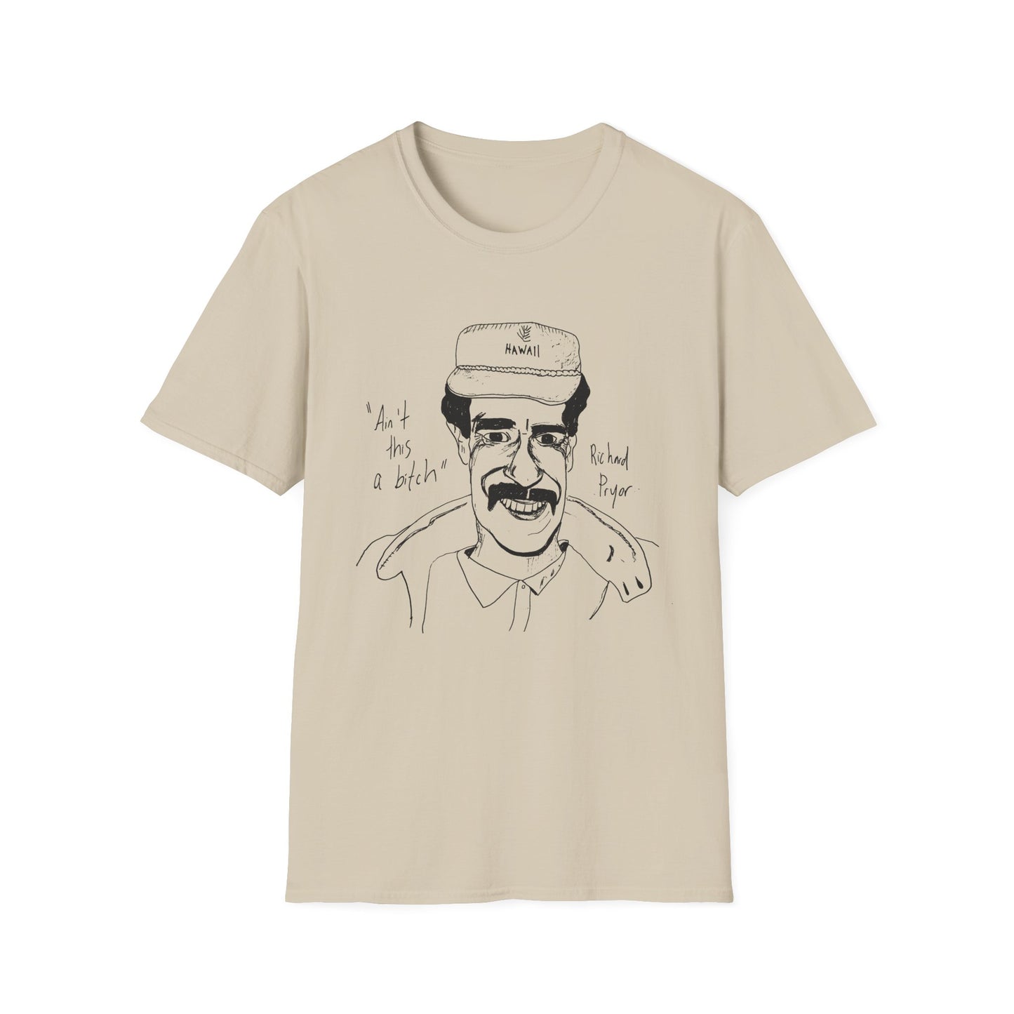fan art and original drawing of a popular 1980s comedian ain't this a bitch tshirt