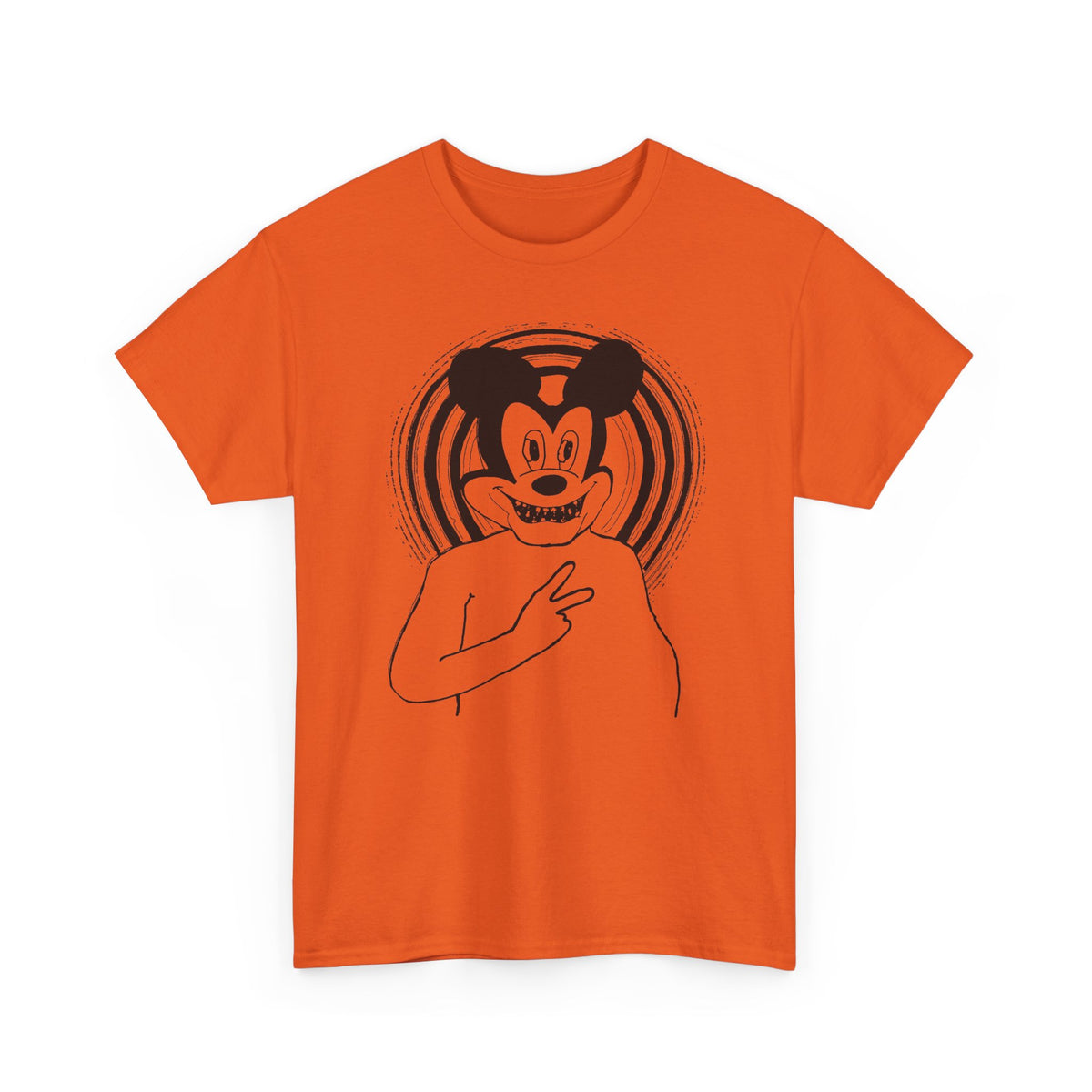 1960s british underground magazine peace sign mickey fan art edit with halo tshirt
