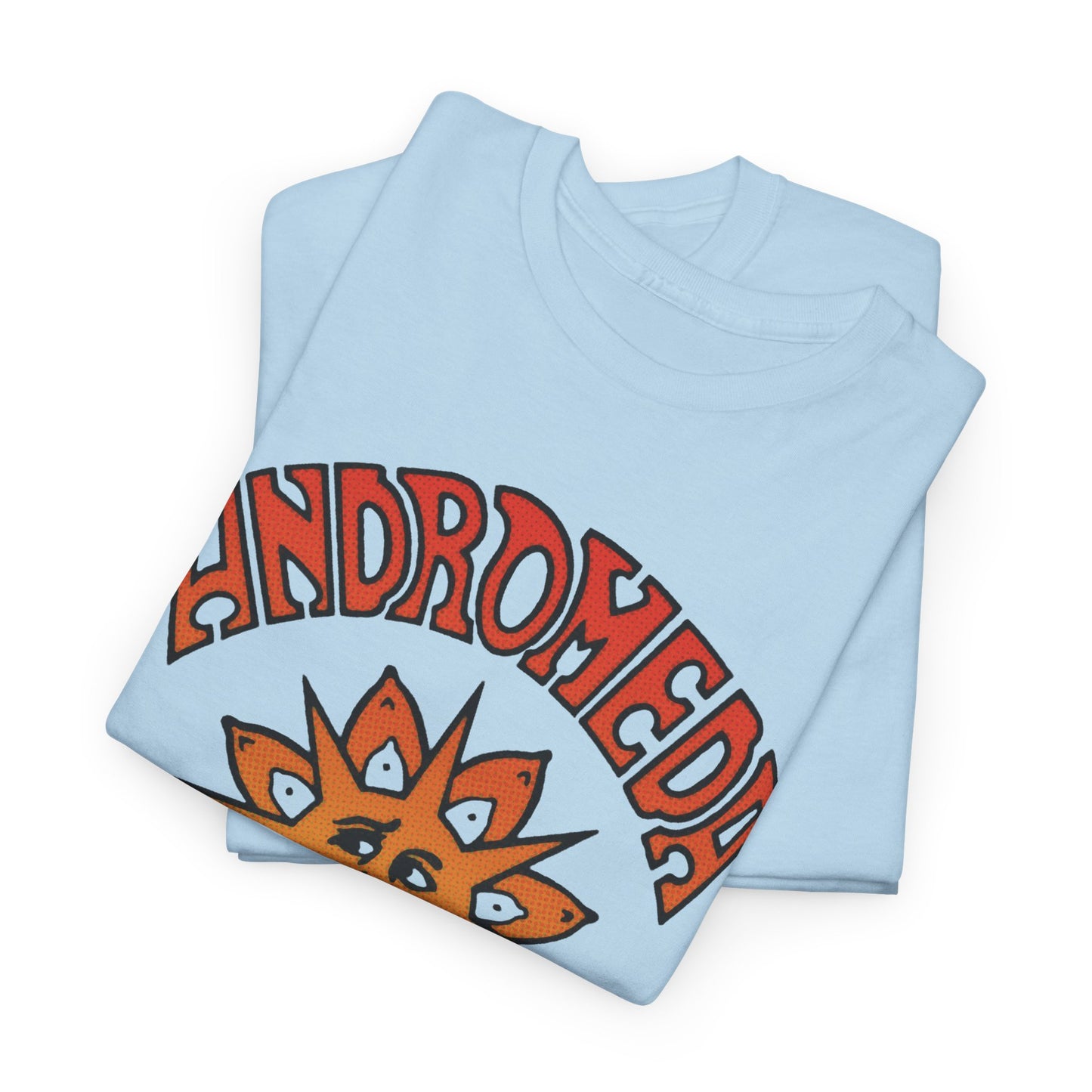 1960s english psychedelic rock band andromeda orange variant tshirt