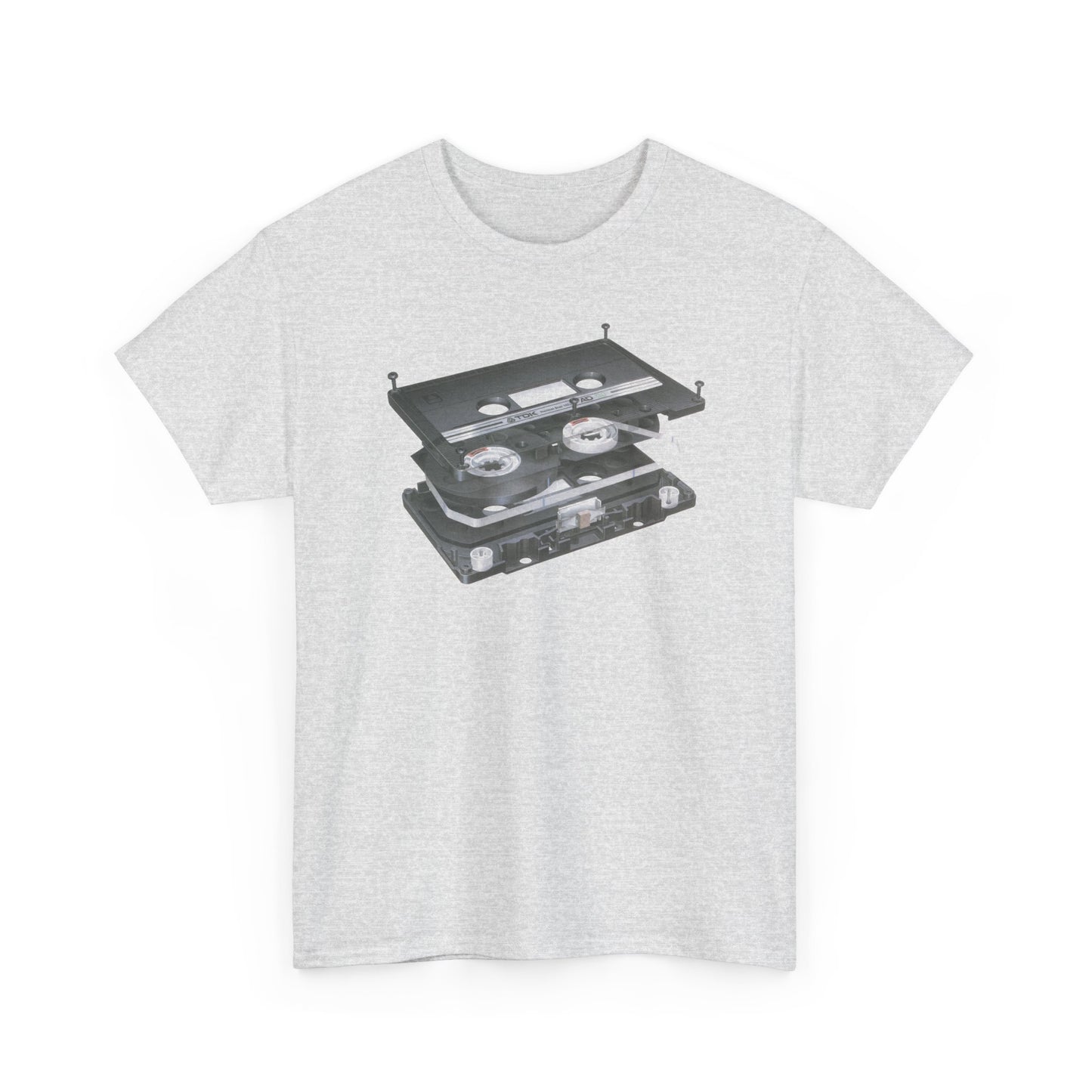 exploded view cassette tape hisashi saito 1980 airbrush graphic tshirt