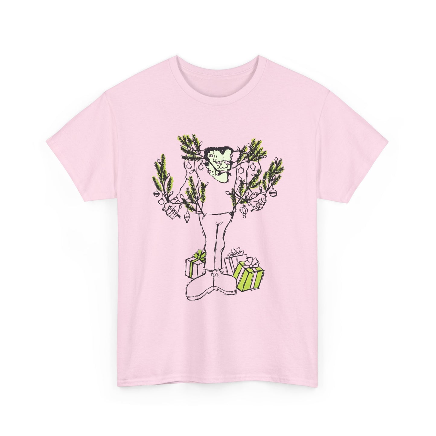 1974 monster holidays by norman bridwell frankenstein monster christmas tree disguise tshirt