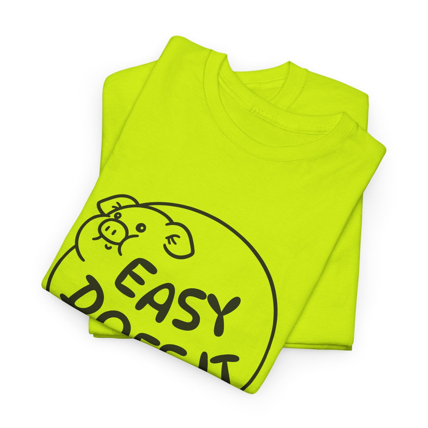easy does it inflated pig tshirt