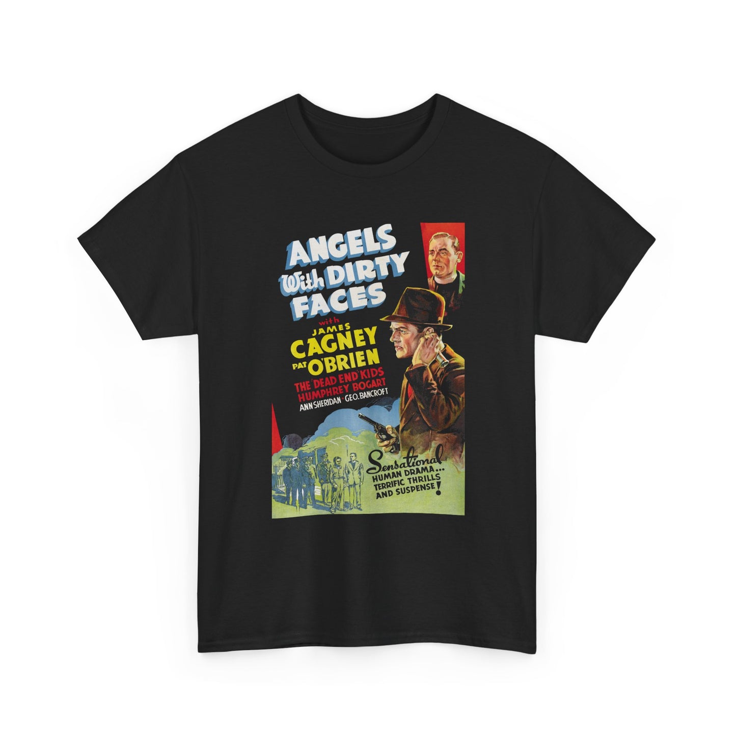 1938 movie poster angels with dirty faces tshirt