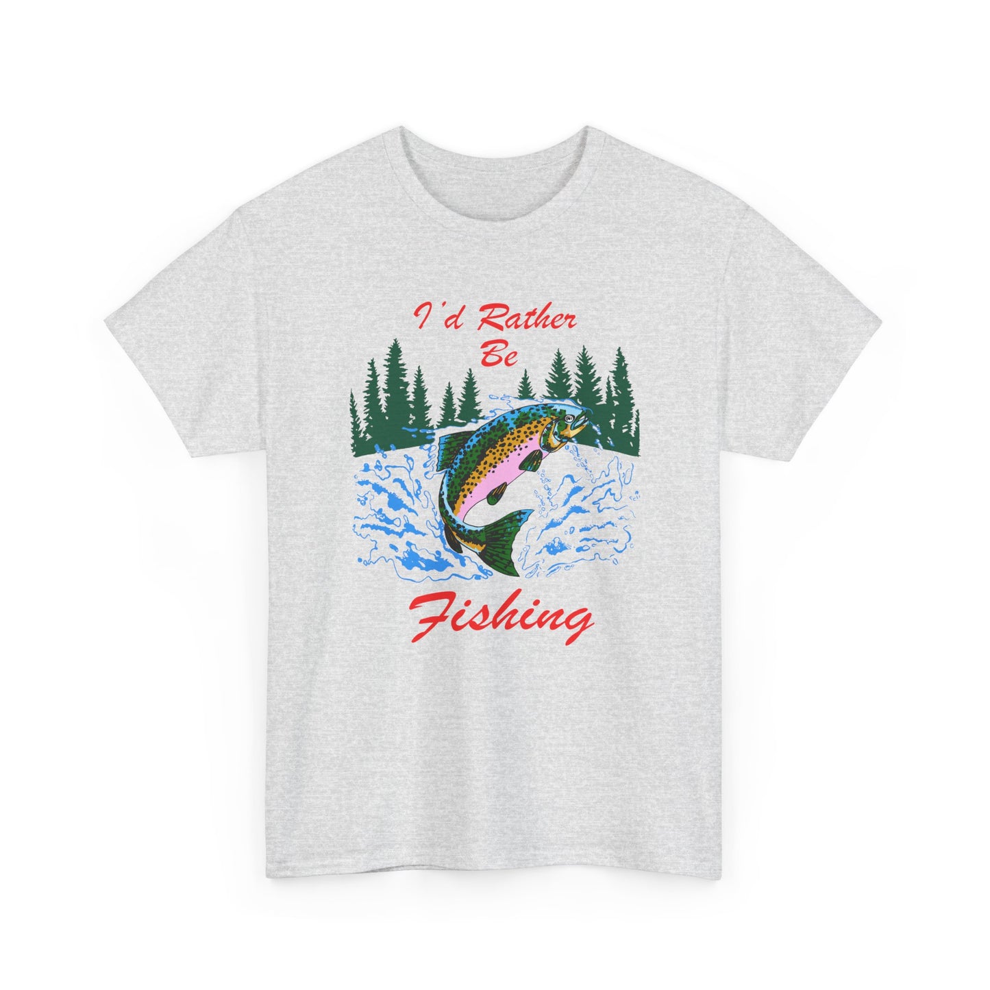 vintage i'd rather be fishing reproduction tshirt