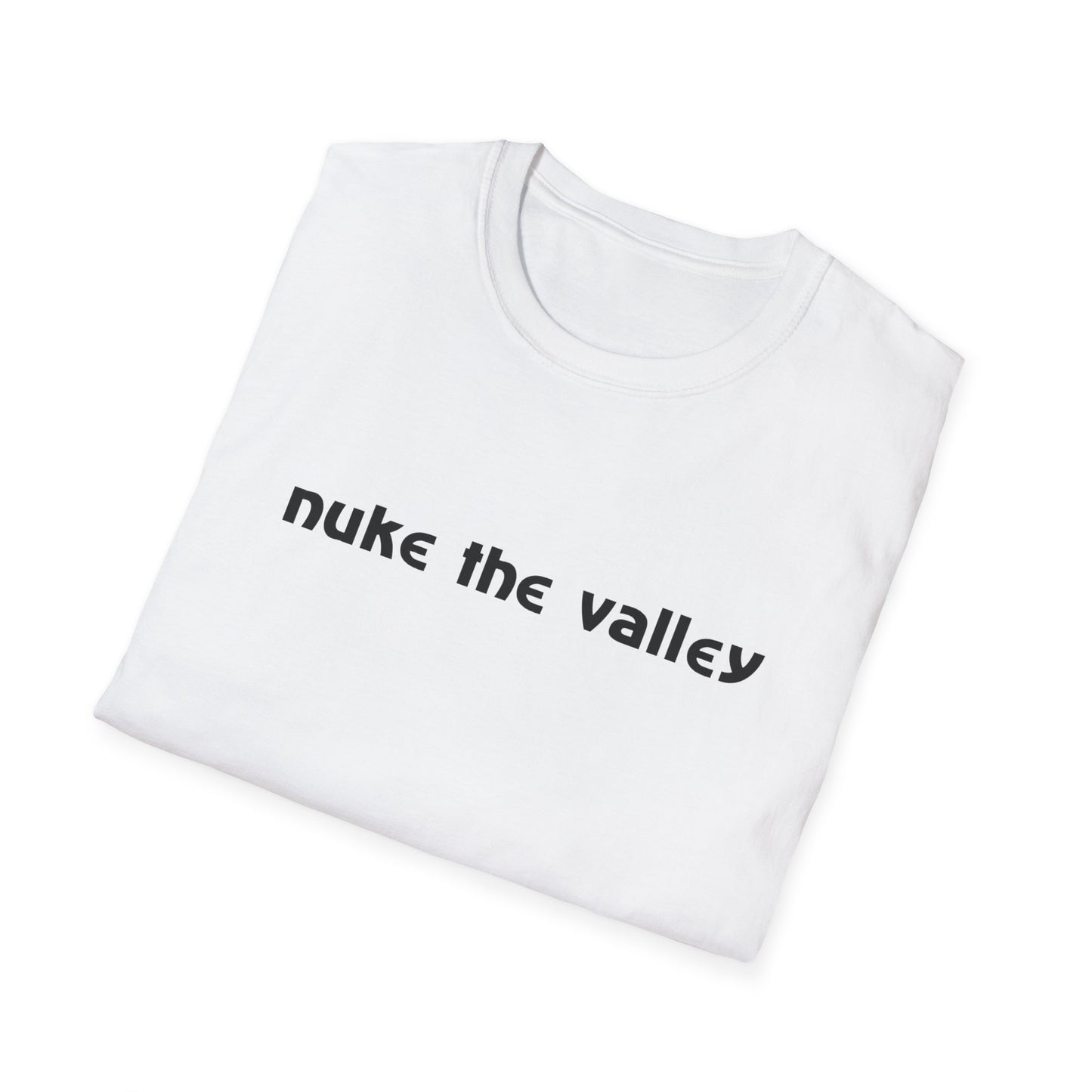 80s slogan nuke the valley tshirt