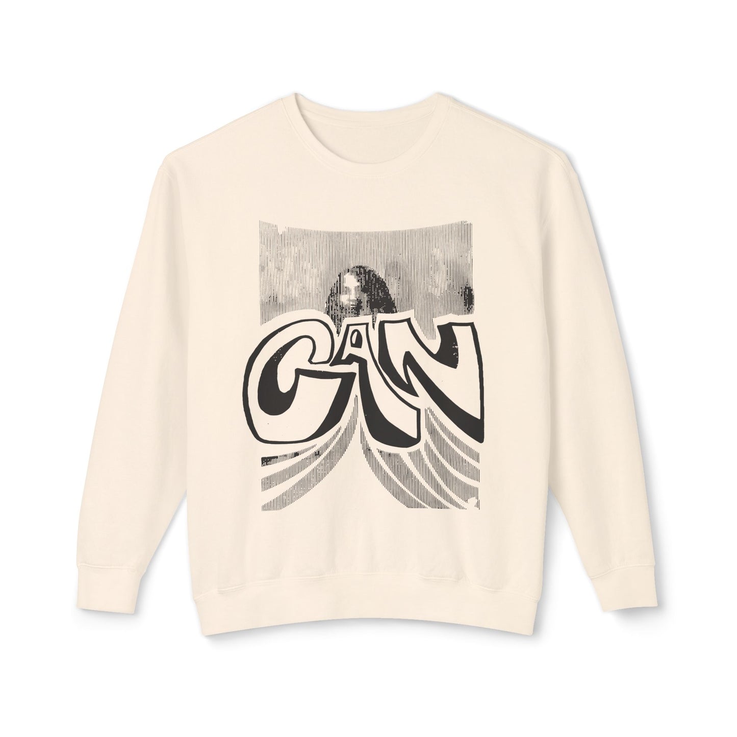legendary german krautrock band can 1970's show poster reproduction 100% cotton sweatshirt
