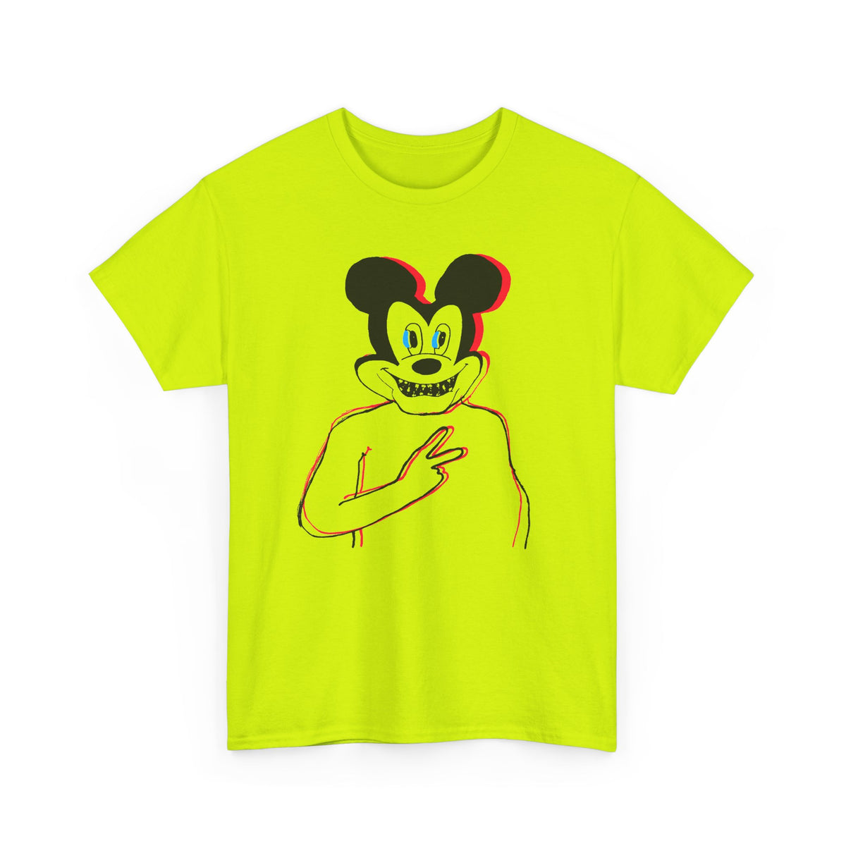 1960s british underground magazine peace sign mouse fan art edit with color tshirt