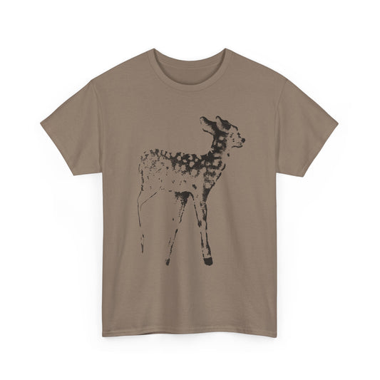 vintage tattoo flash art fawn reproduction tshirt