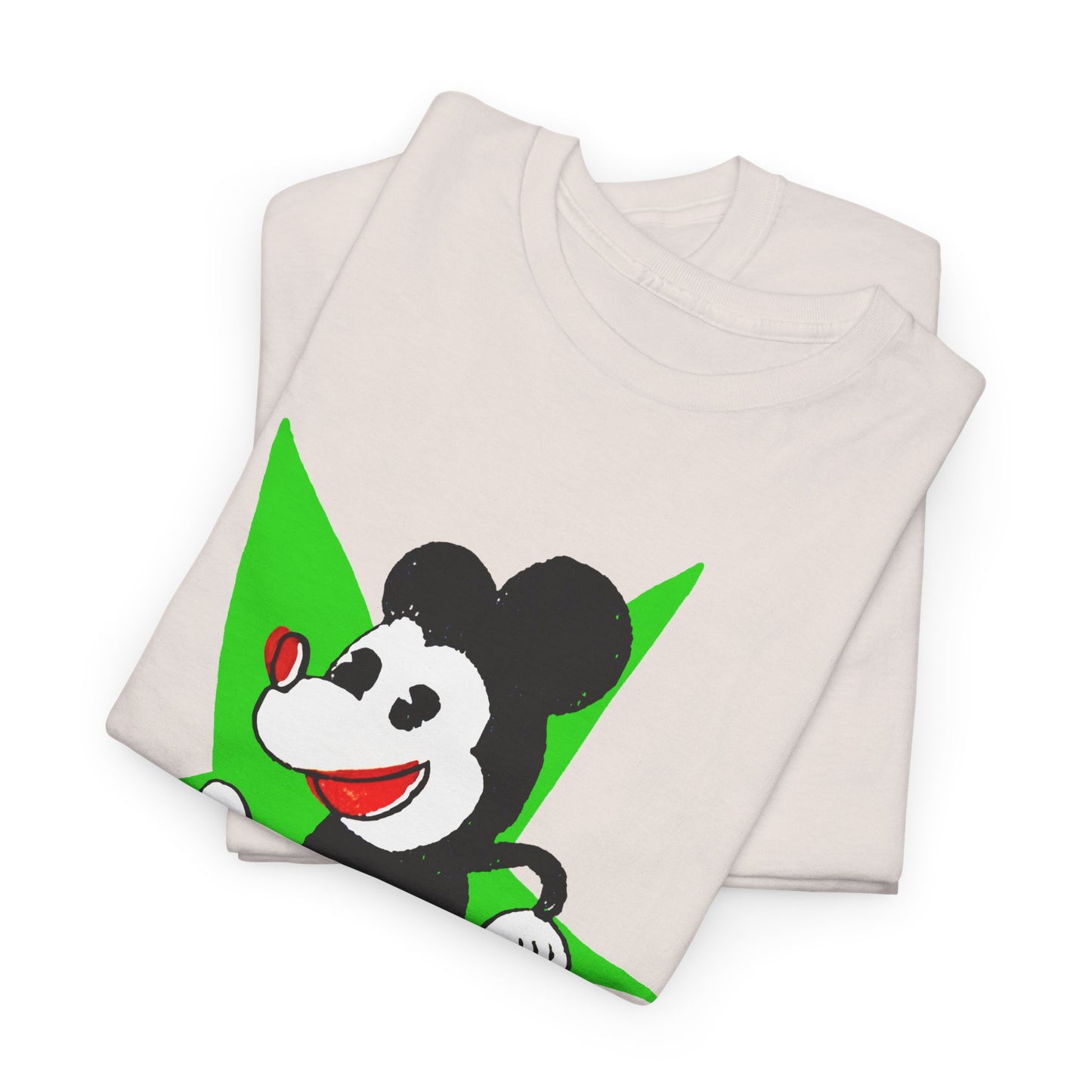 vintage japanese mickey with weird green star fan art tshirt