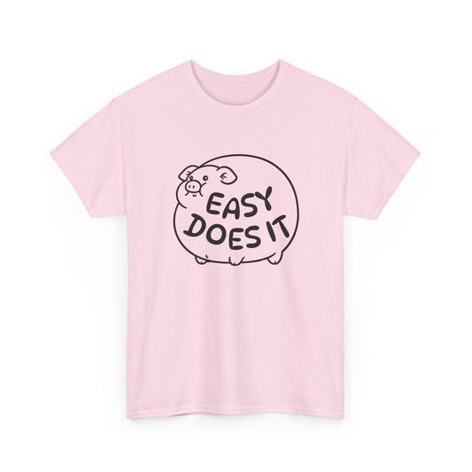 easy does it inflated pig tshirt