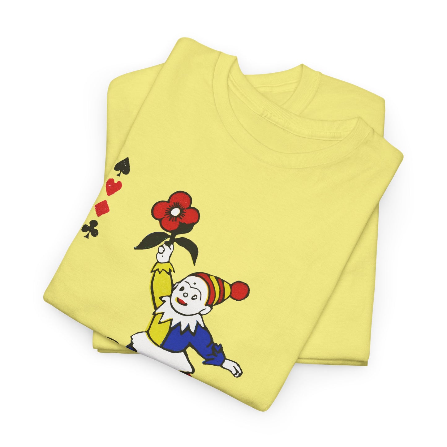 vintage children playing cards flowers reproduction tshirt