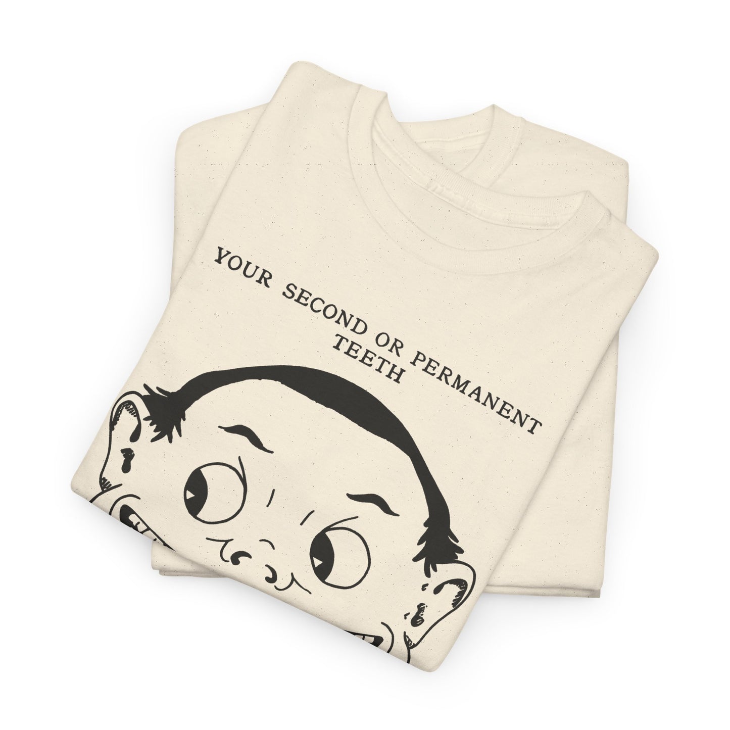 1918 illustration from child's book of teeth kid with teeth chart tshirt