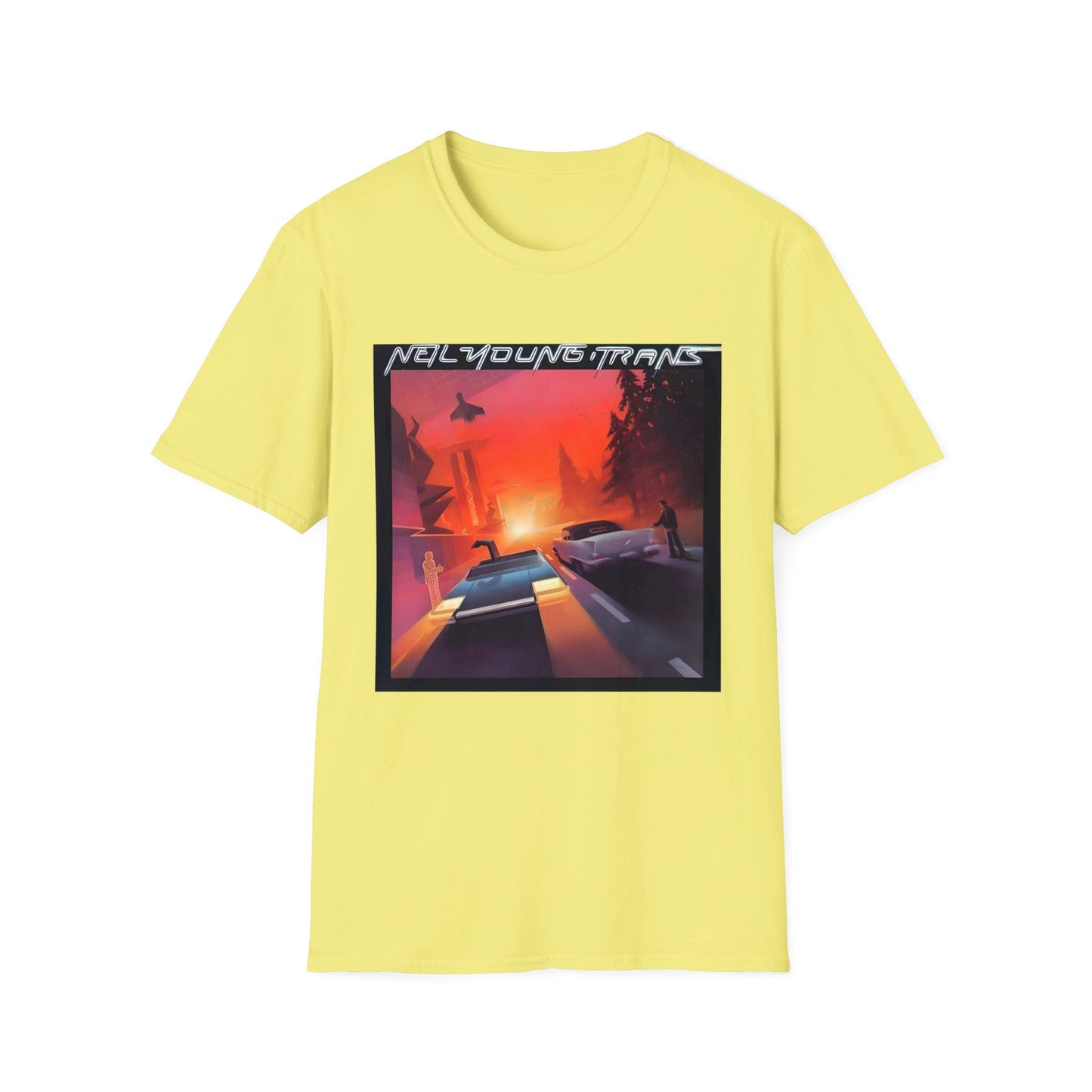 neil young 1983 trans album cover tshirt