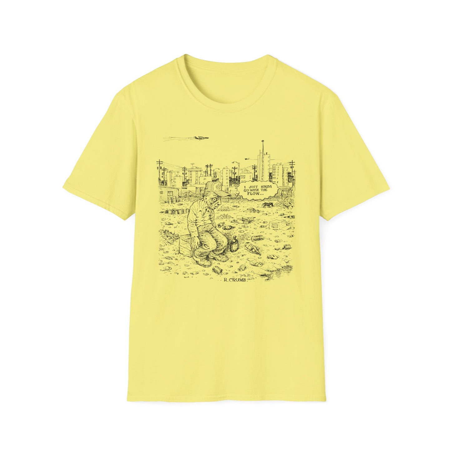 r. crumb i just kinda go with the flow 2 tshirt