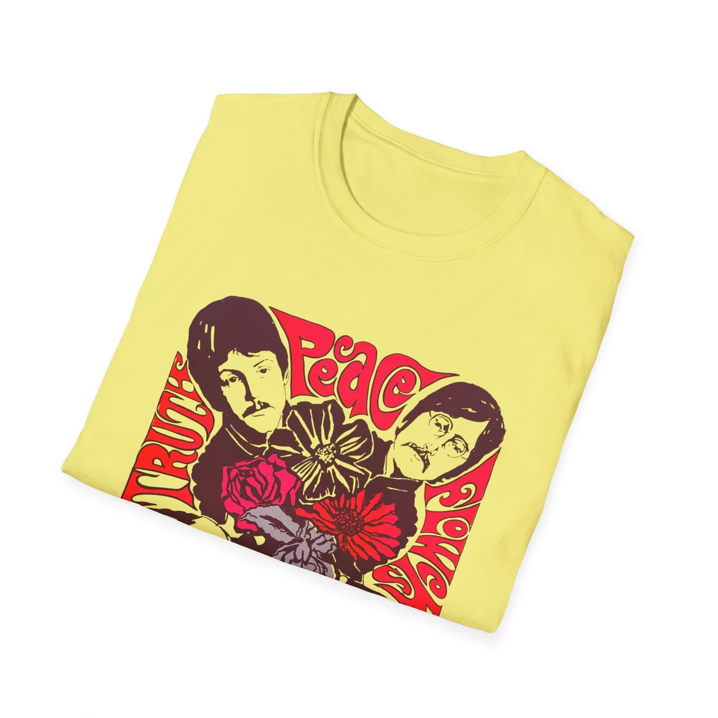 1967 blacklight lennon and friends poster reproduction band tshirt