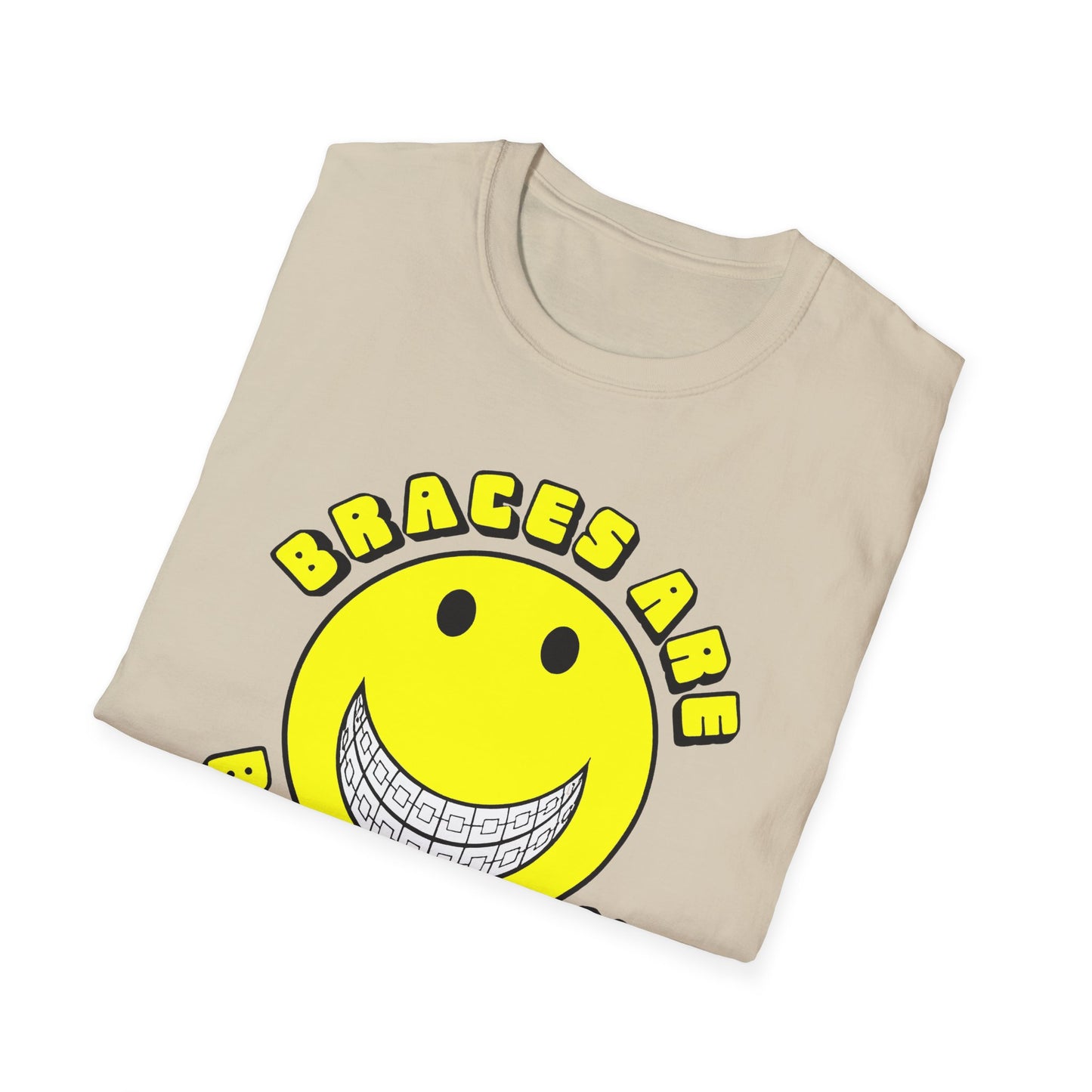 braces are beautiful 1970s graphic tshirt