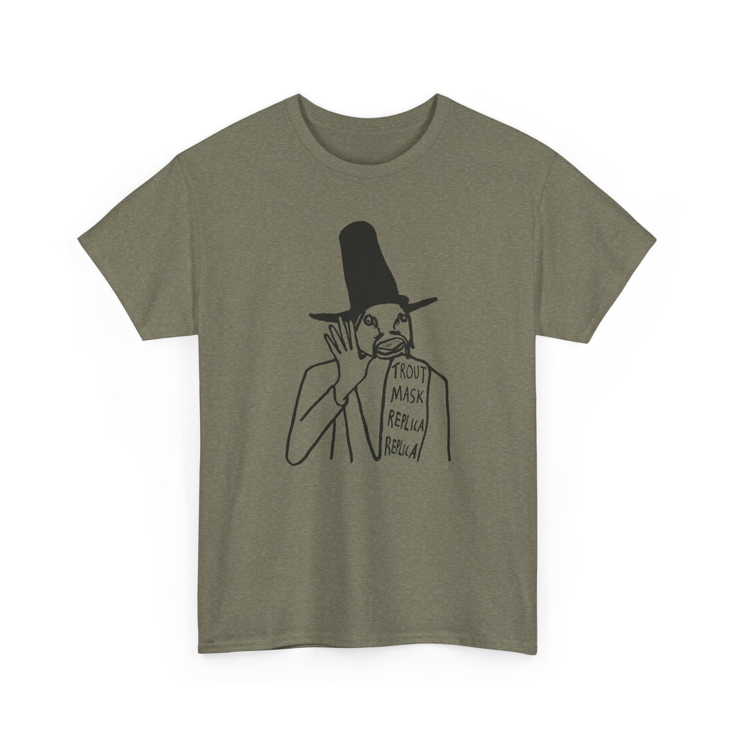 1969 captain beefheart trout mask replica album replica original drawing tshirt