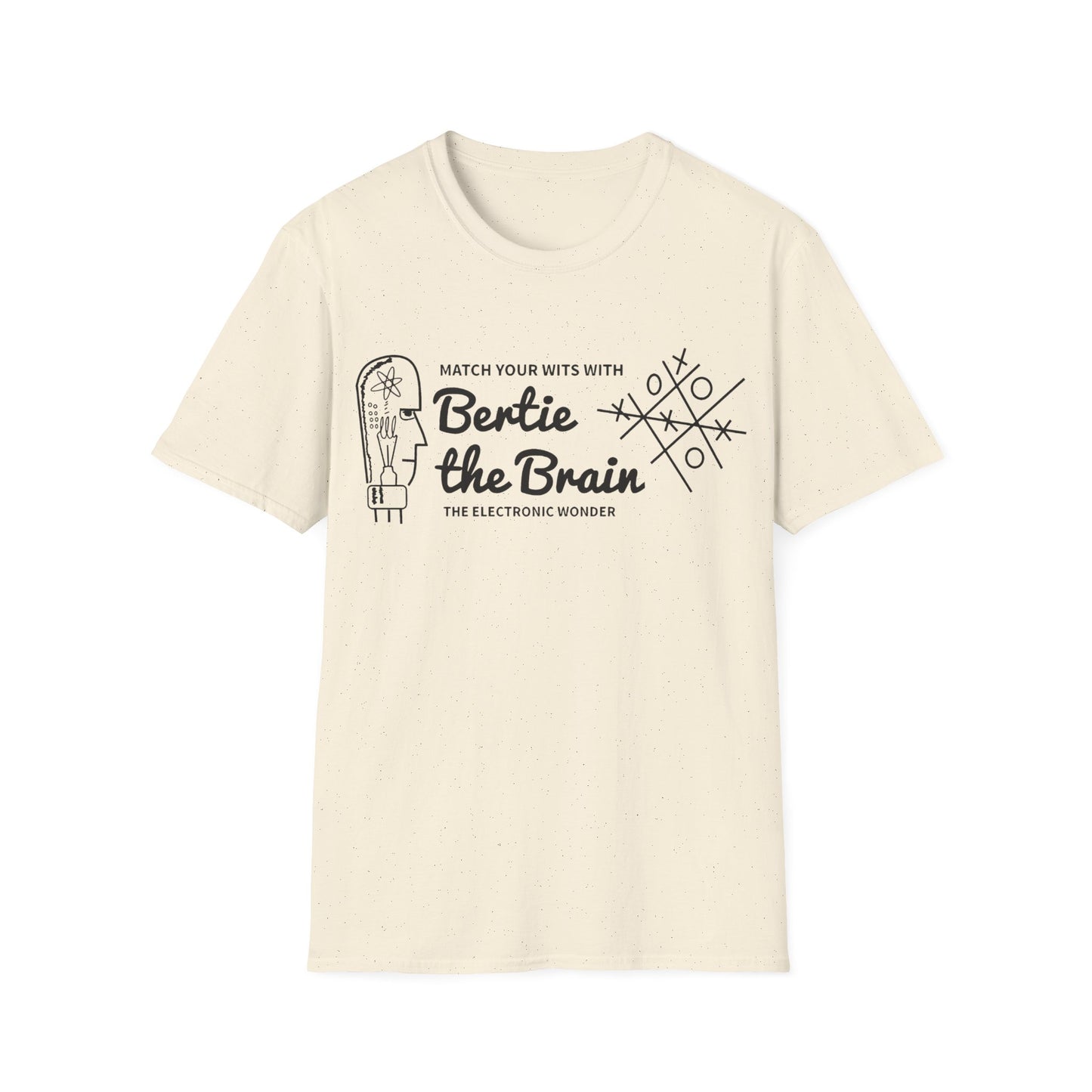 bertie the brain 1950 video game tshirt