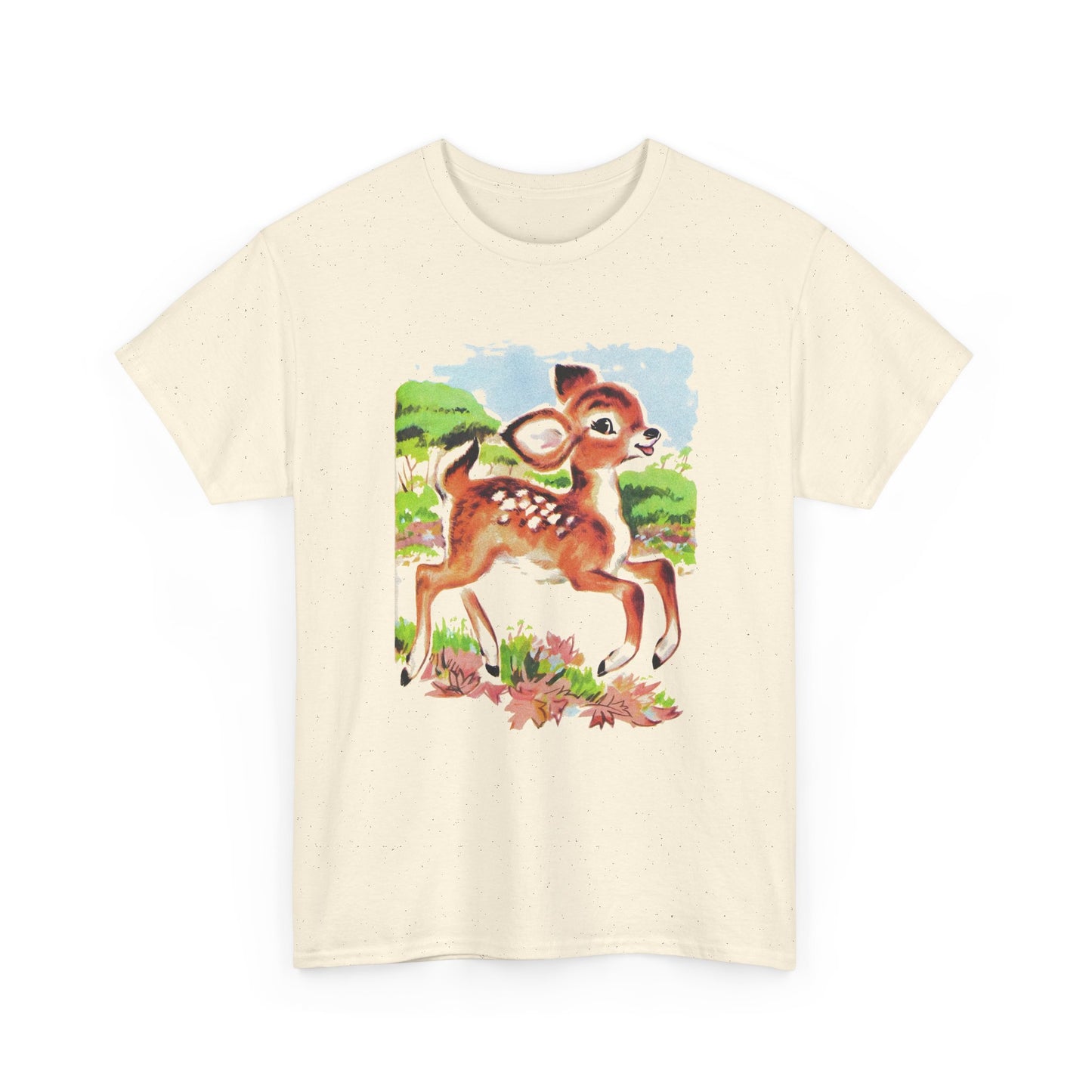 another vintage cute baby deer reproduction tshirt