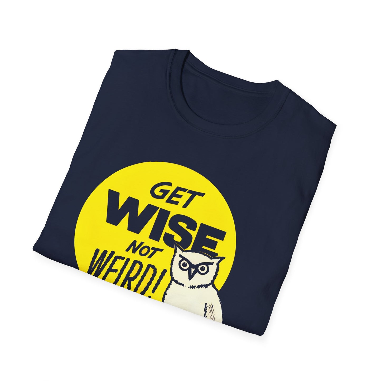 1960s/70s anti-drug poster tshirt "get wise not weird, keep off the grass" by smartset smarteen s.o.s on a unisex softstyle tshirt