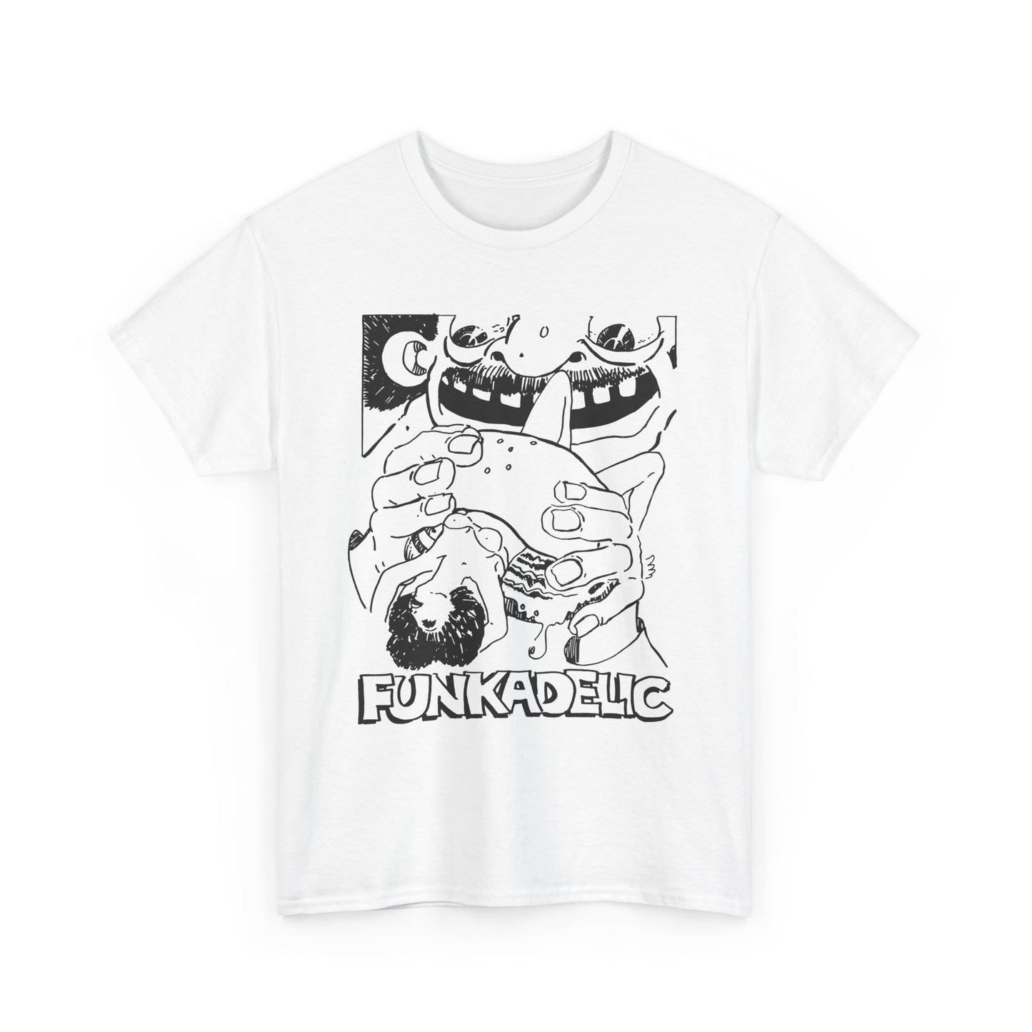 1970s ad for funkadelic's let's take it to the stage album custom edit tshirt