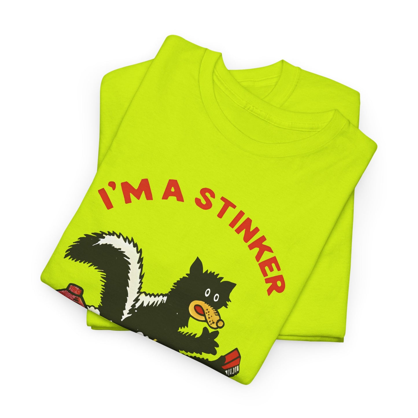 1960s skunk in bath i'm a stinker reproduction tshirt