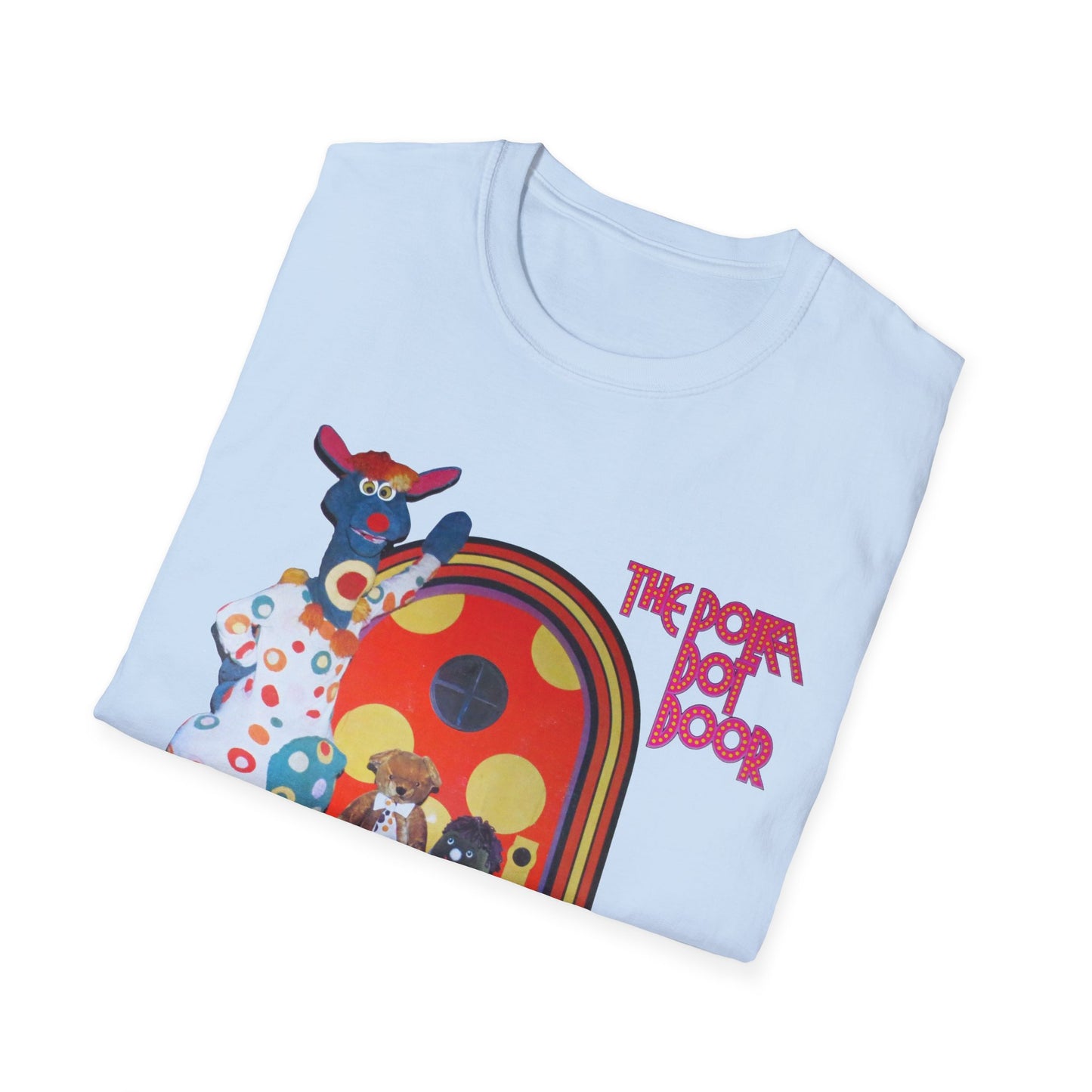 polka dot door 70's kids tv show tshirt