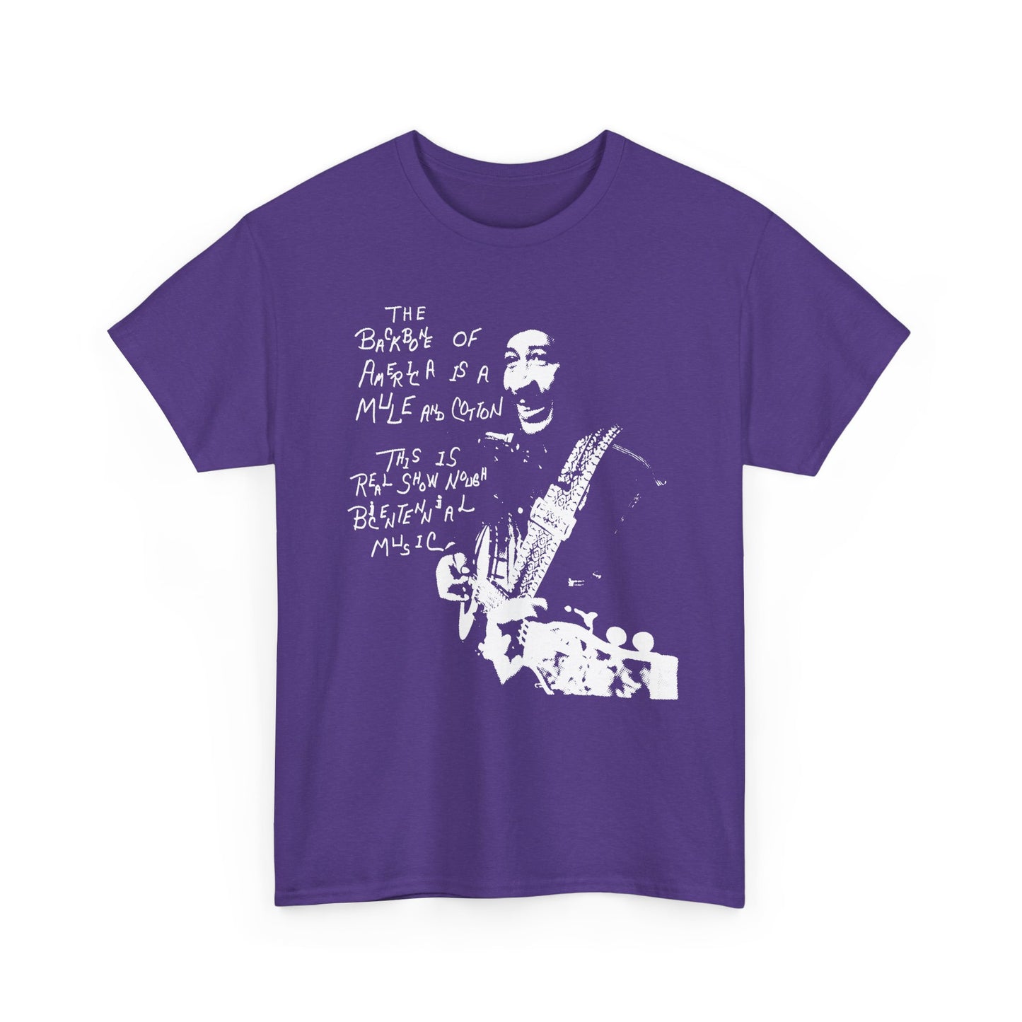 1976 the backbone of america is a mule and cotton album by abner jay stretched graphic tshirt