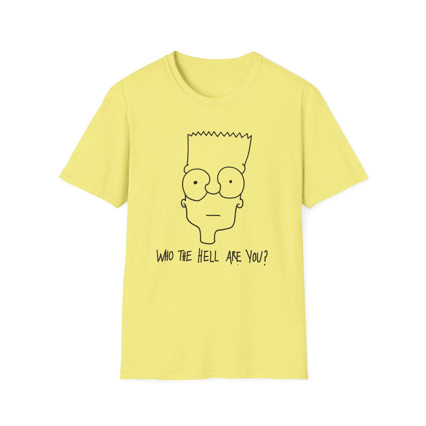 bart simpson who the hell are you original drawing tshirt