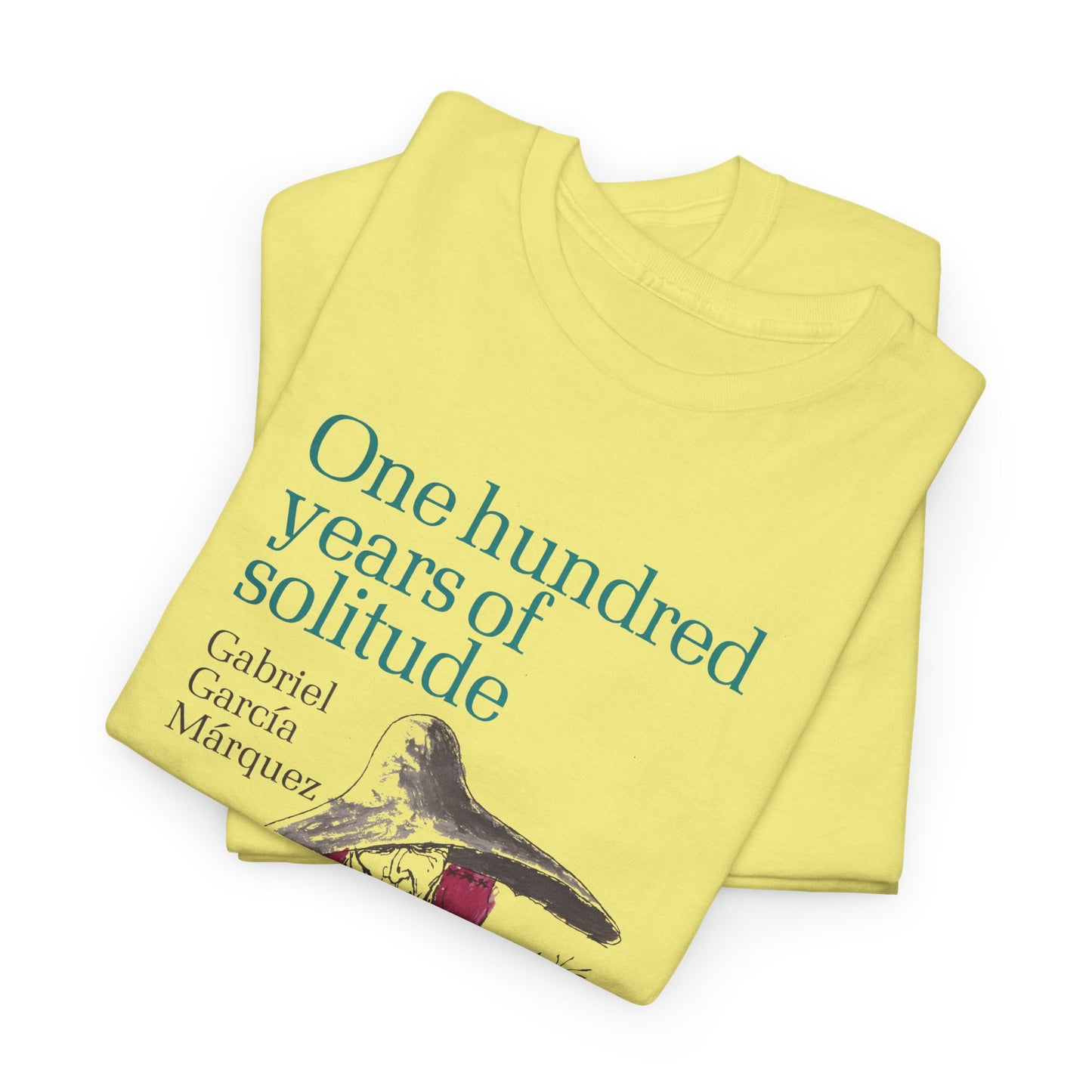 1967 gabriel garcía márquez "one hundred years of solitude" book cover tshirt