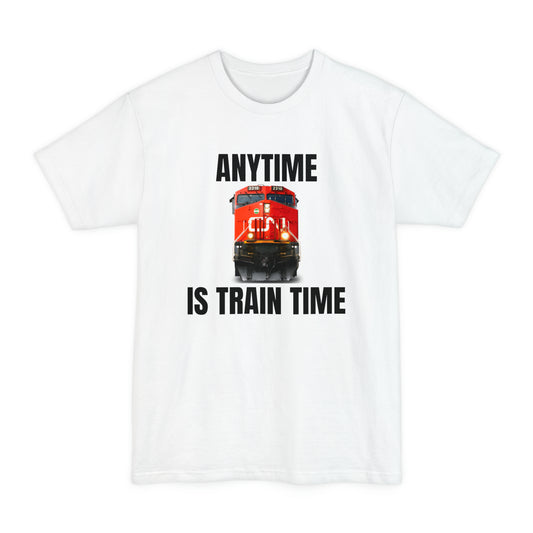 oversized cn rail anytime is train time tall beefy tshirt