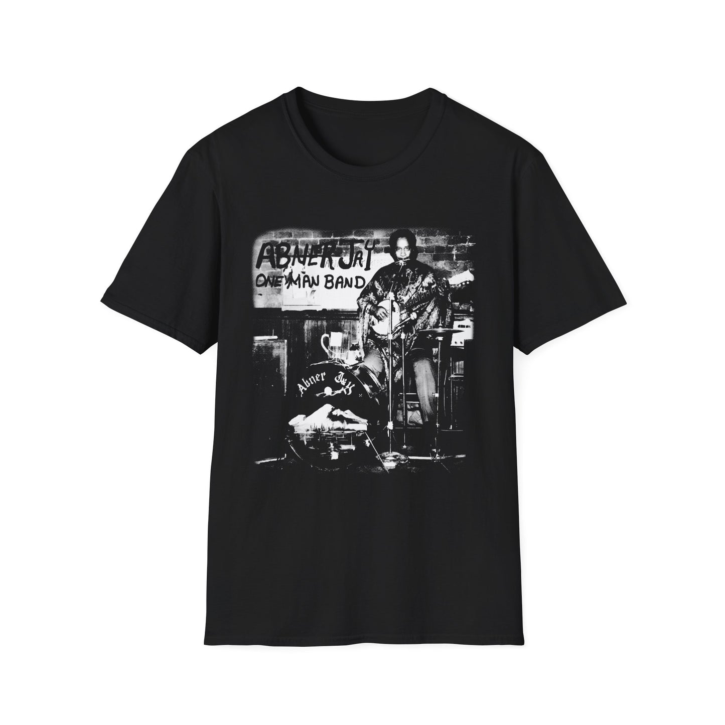 abner jay one man band album cover stretched graphic tshirt