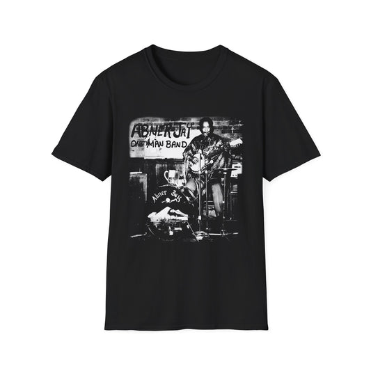 abner jay one man band album cover stretched graphic tshirt