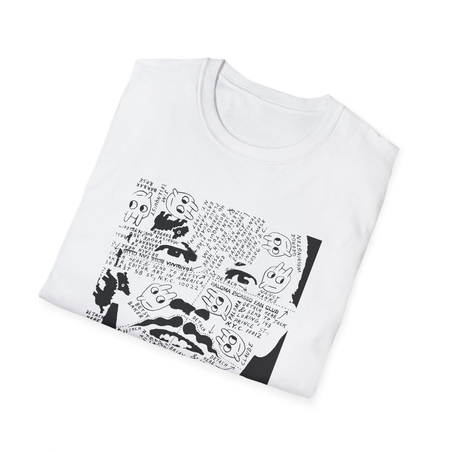 ray johnson's face tshirt
