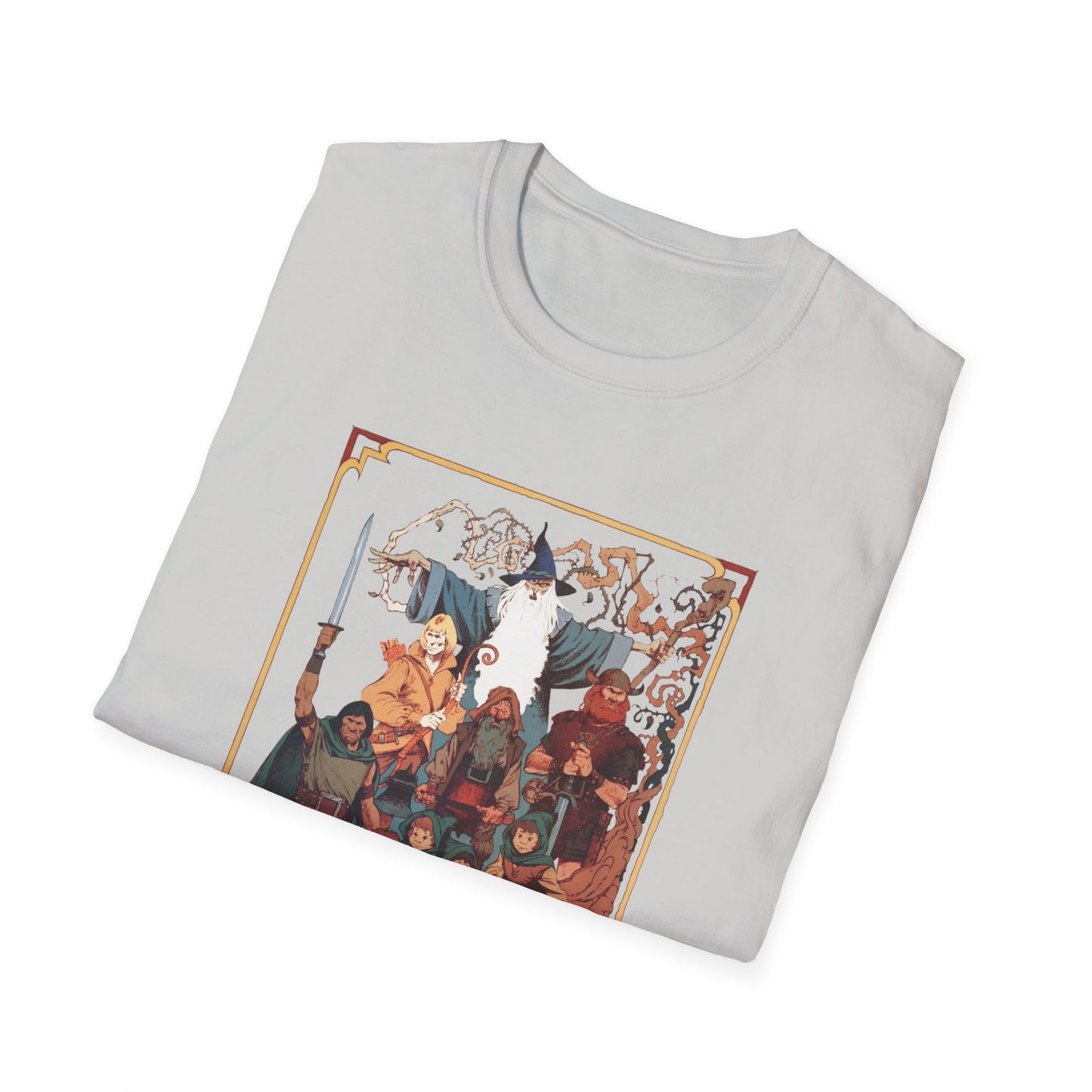 1978 promotional artwork for the ralph bakshi film adaptation of j. r. r. tolkien's lord of the rings tshirt