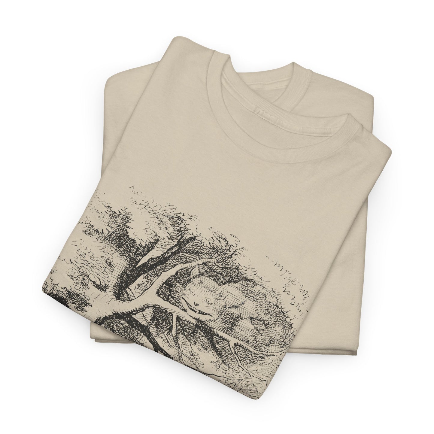 1865 alice's adventures in wonderland illustration by john tennial cheshire cat tshirt