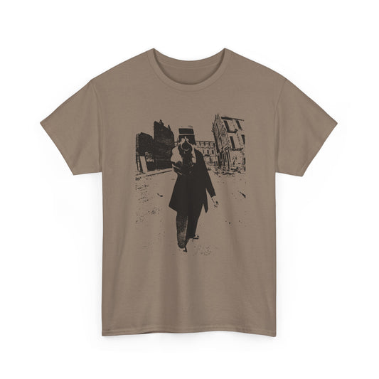 1960s counter culture magazine (friends) man with gun cover custom edit tshirt