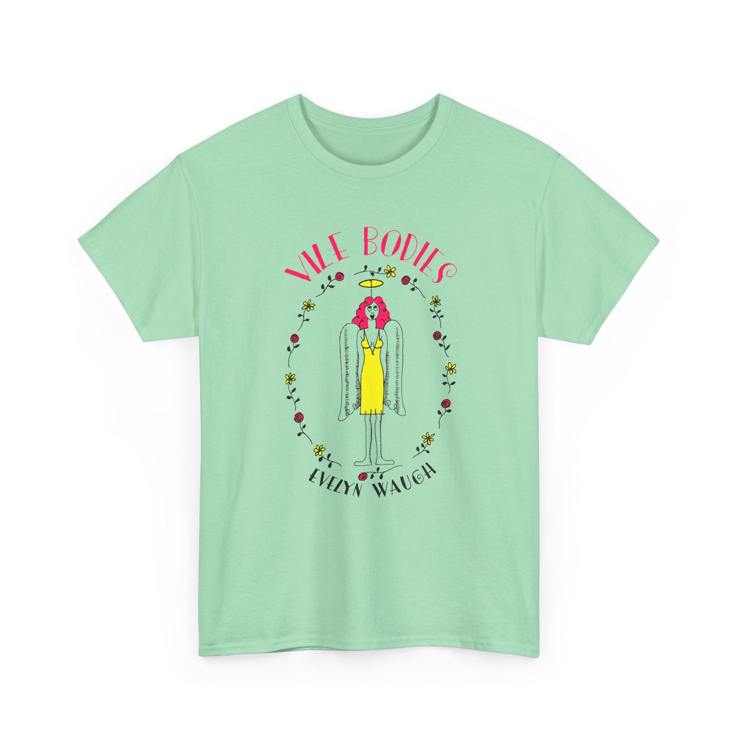 evelyn waugh 1930 vile bodies book cover tshirt
