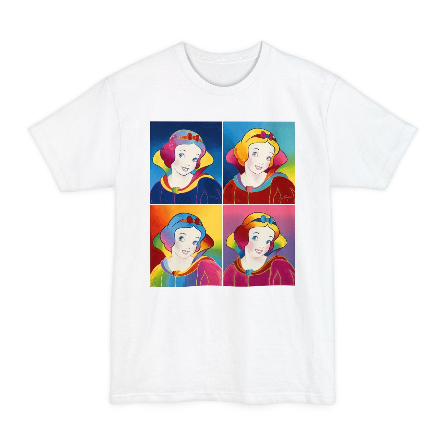 oversized 1996 psychedelic snow white pop culture art by peter max unisex tall beefy tshirt