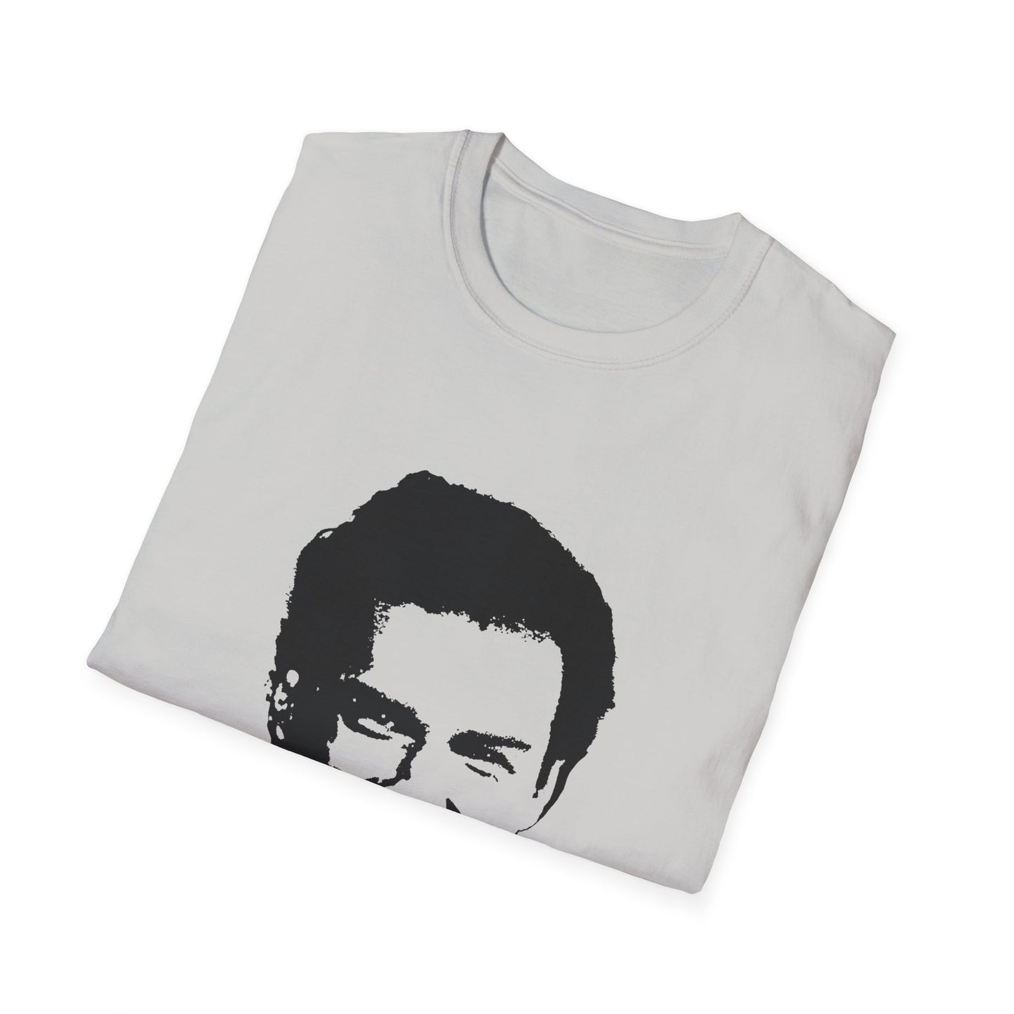 norm macdonald black stencil face tshirt