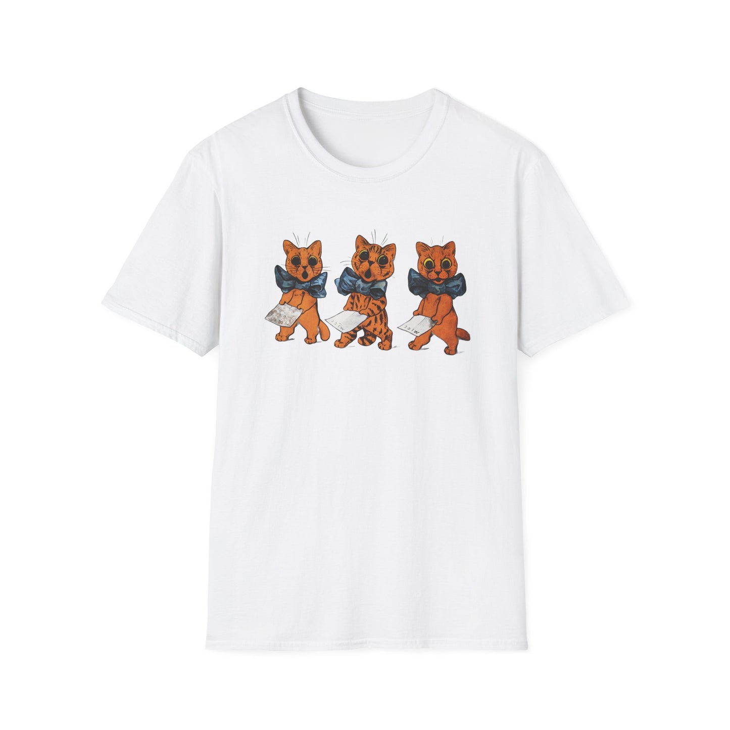 louis wain famous tenors colored lithograph reproduction tshirt