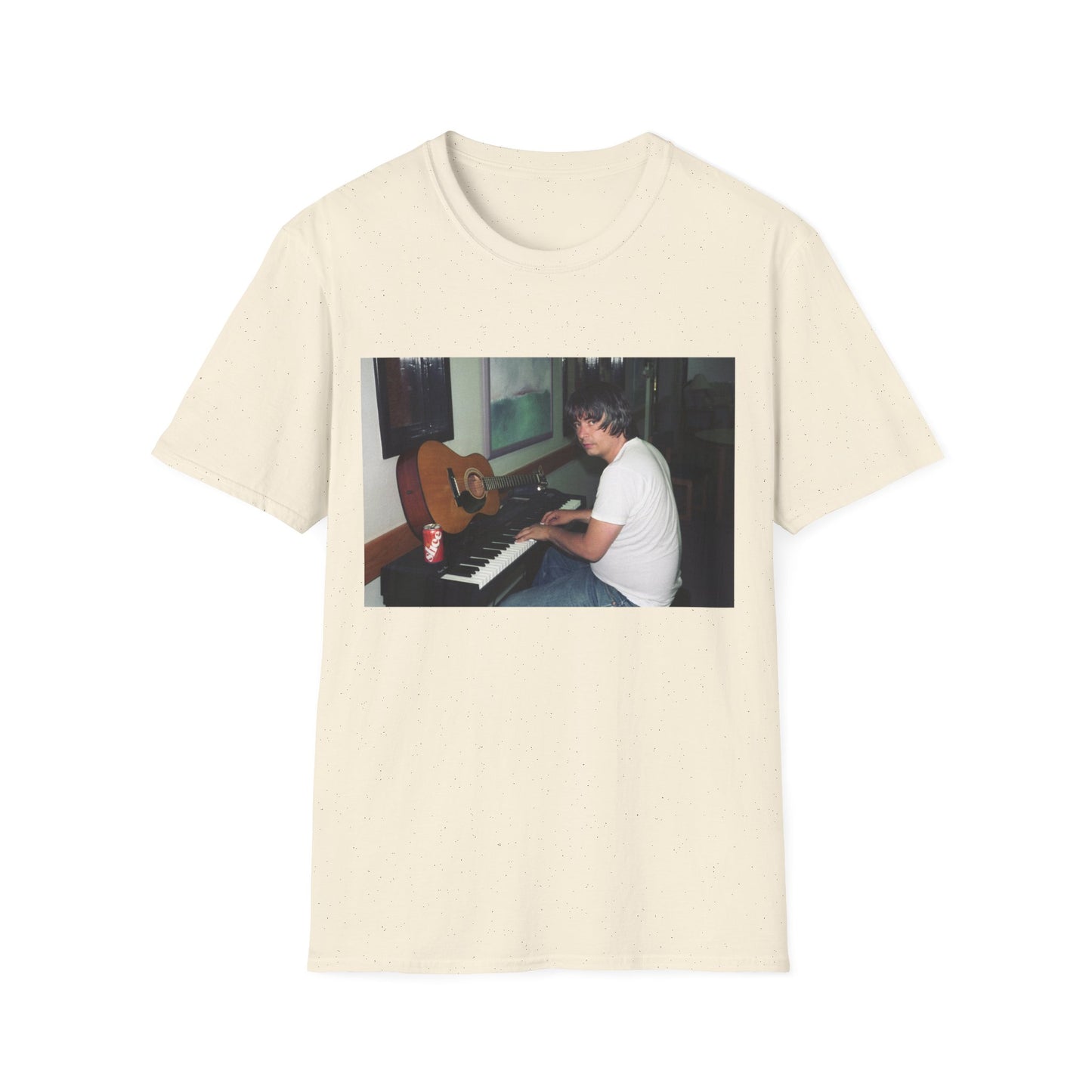 daniel johnston playing piano tshirt