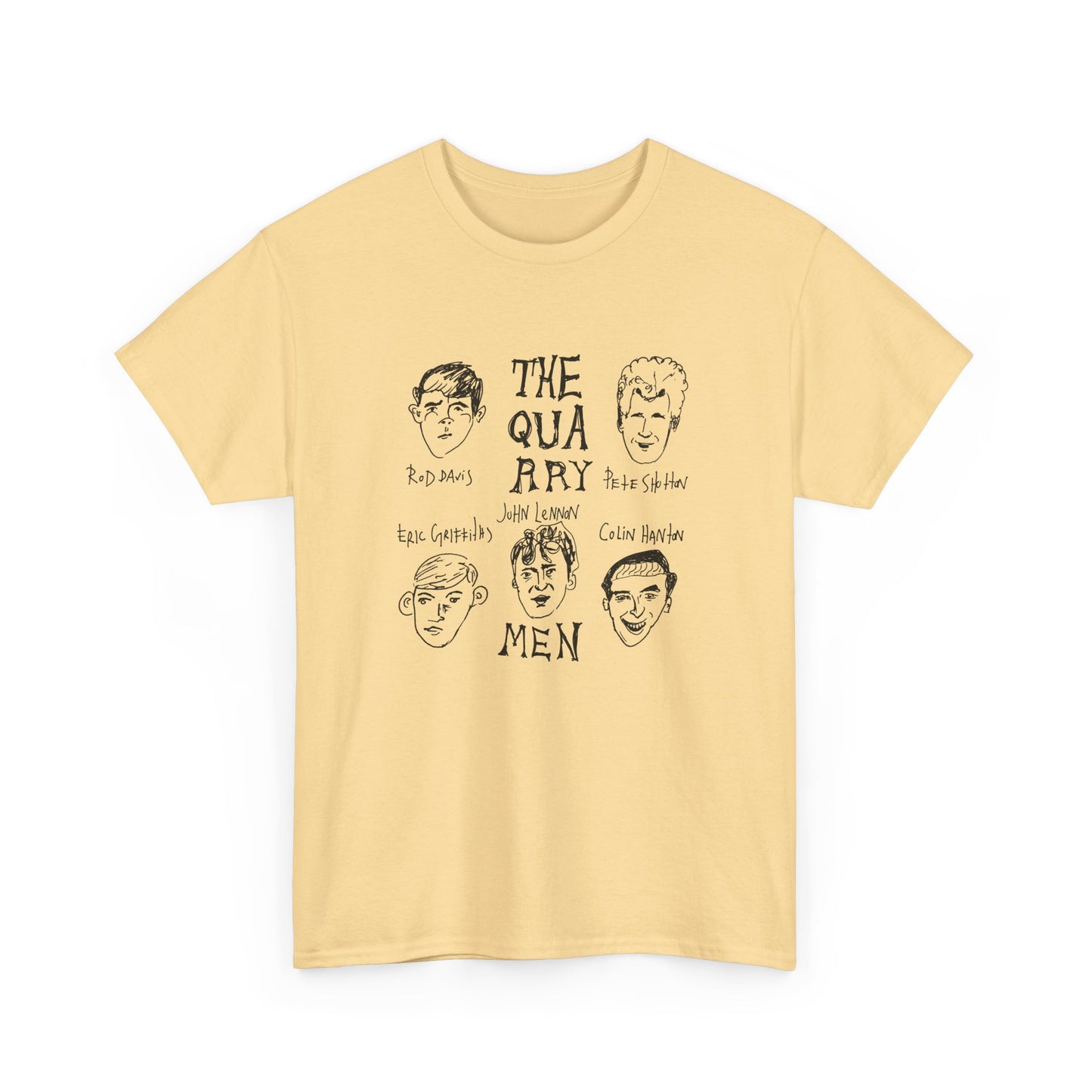 the quarrymen original lineup wonky sketch band tshirt