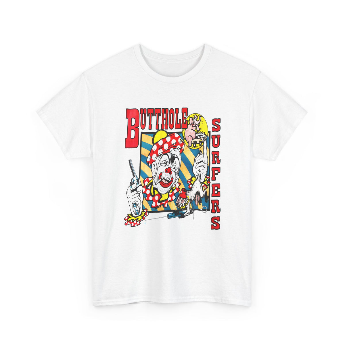 vintage butthole surfers kozik art stretched reproduction tshirt