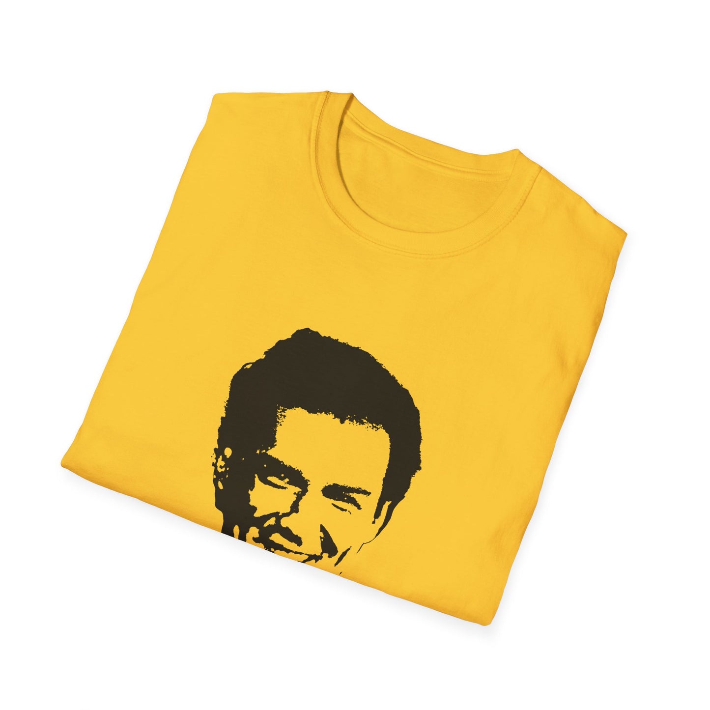 norm macdonald black stencil face tshirt